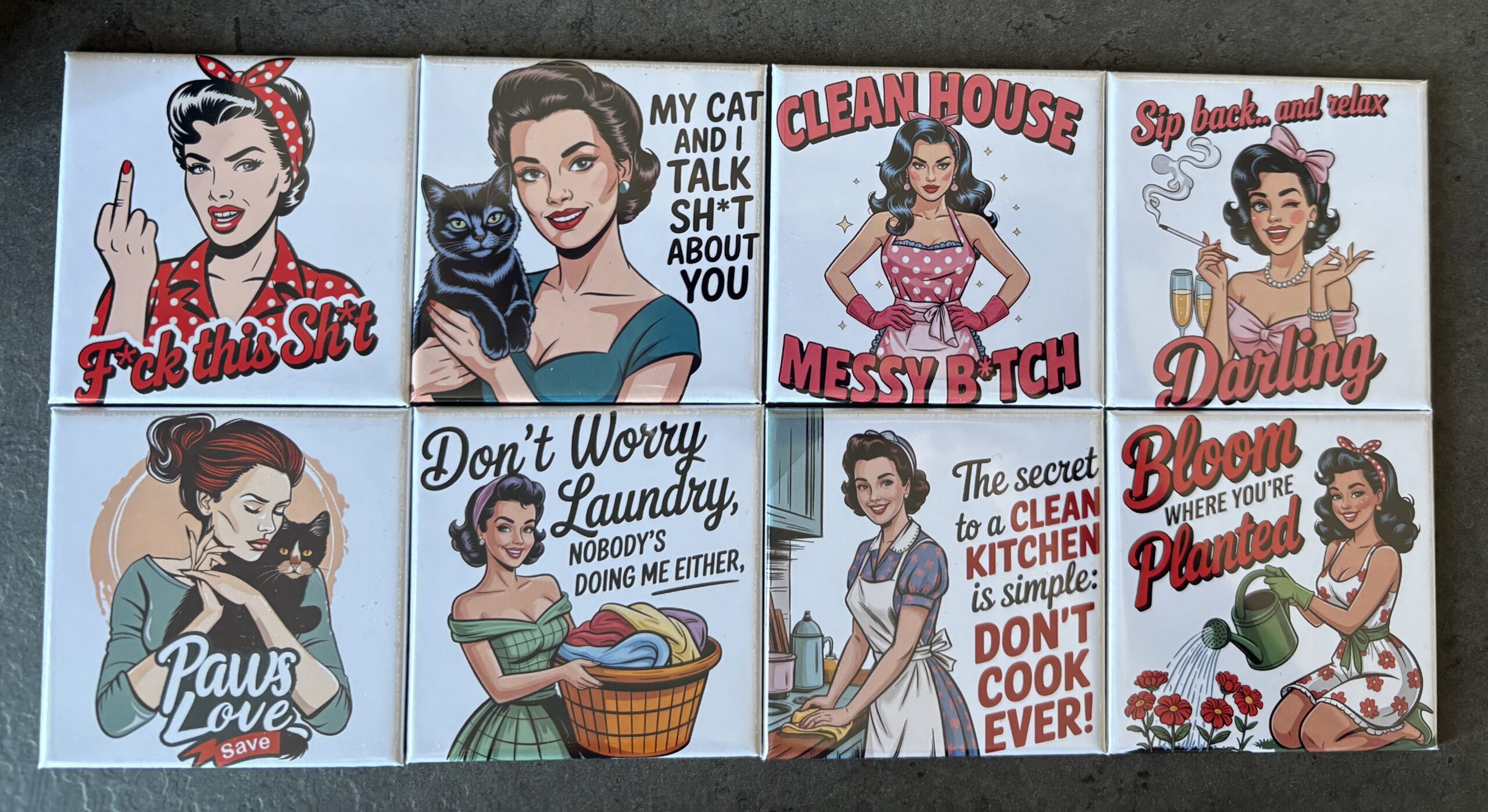 Foto-Magnete 6er-Pack 6,3 x 6,3 cm / viereckig