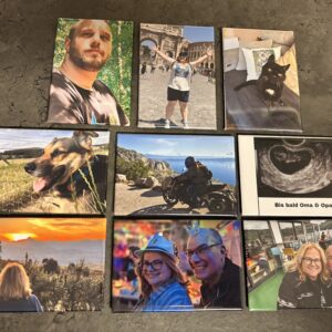 9 personalisierte Foto-Magnete 7,8 x 53 cm