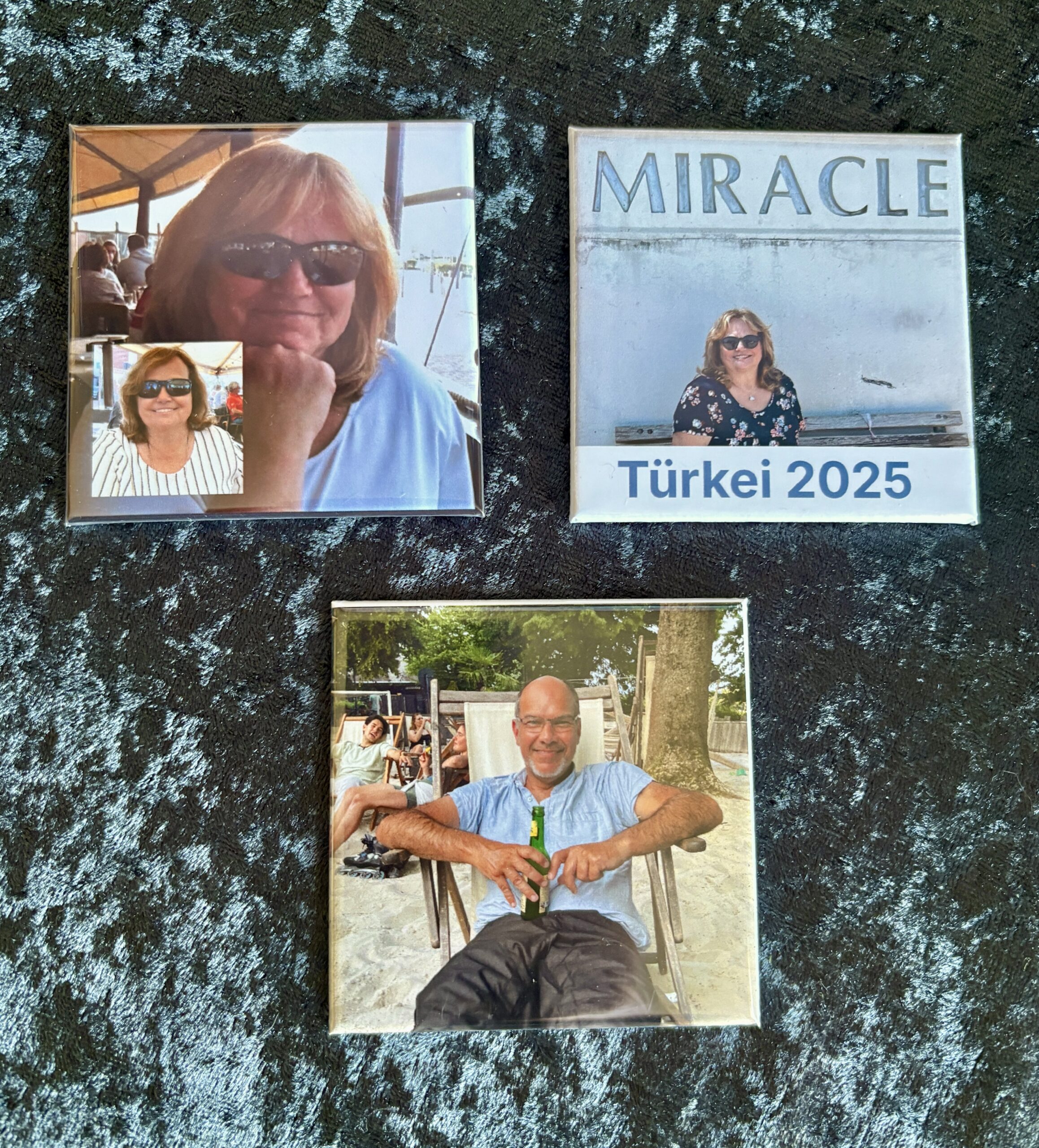 Foto-Magnete 3er-Pack 6,3 x 6,3 cm / viereckig