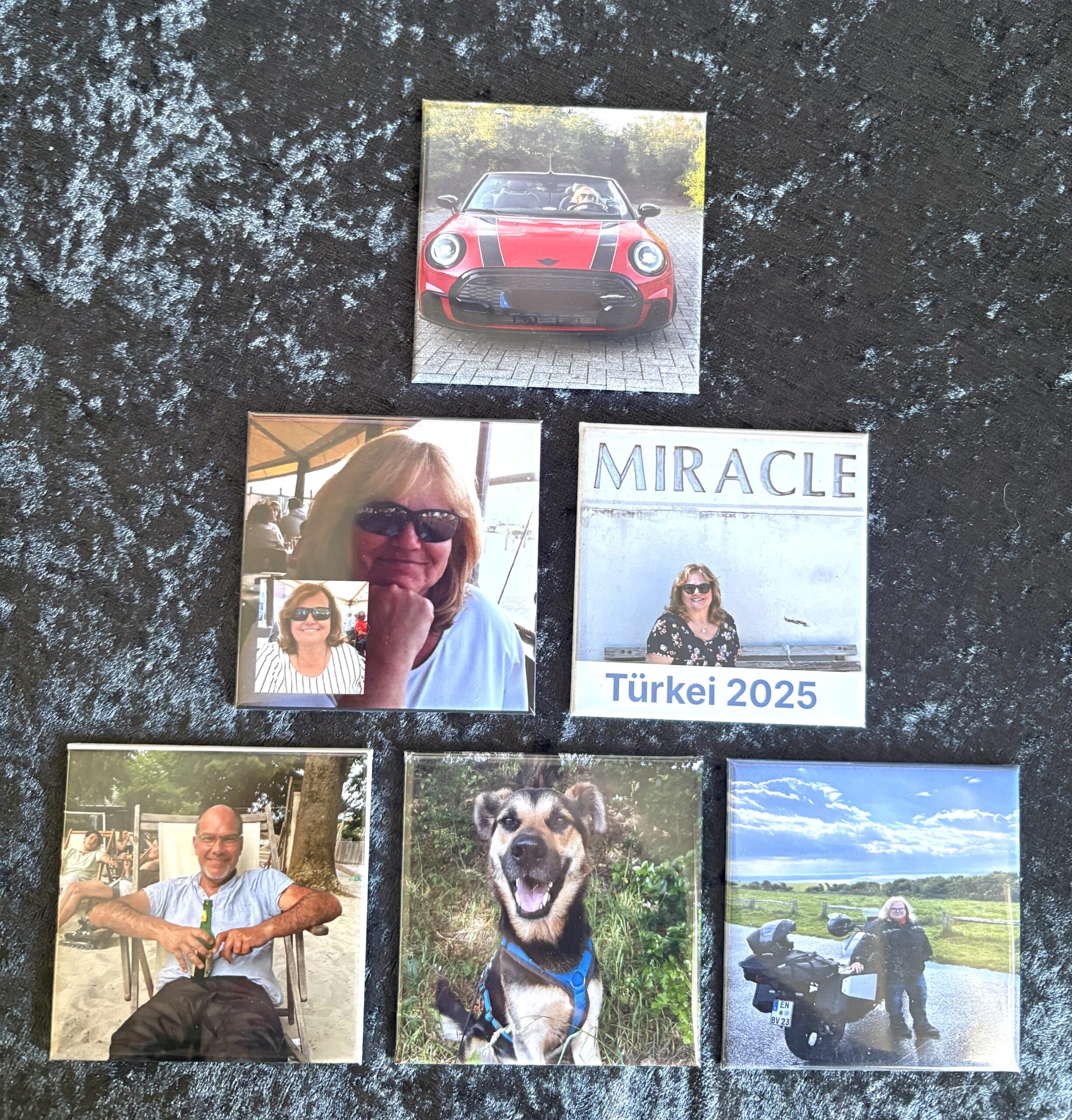 Foto-Magnete 6er-Pack 6,3 x 6,3 cm / viereckig