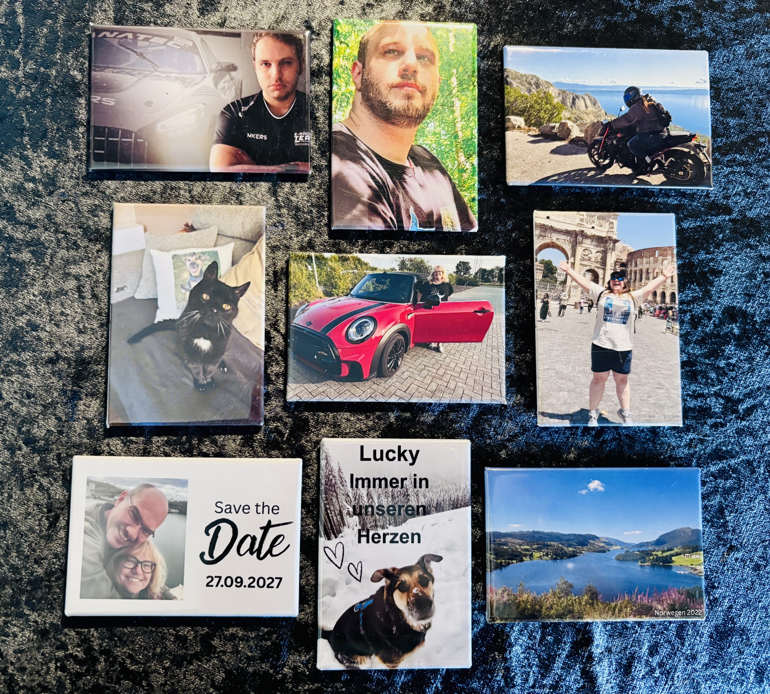 9 personalisierte Foto-Magnete 7,8 x 5,3 cm
