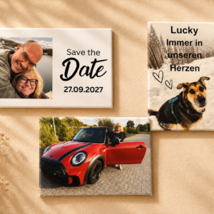 3 personalisierte Foto-Magnete 7,8 x 5,3 cm