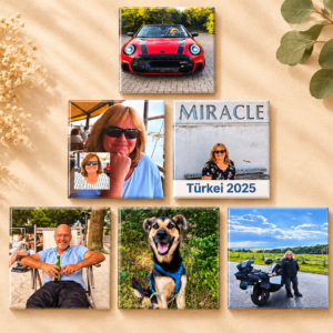 Foto-Magnete 6er-Pack 6,3 x 6,3 cm / viereckig