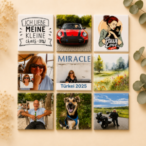 Foto-Magnete 9er-Pack 6,3 x 6,3 cm / viereckig